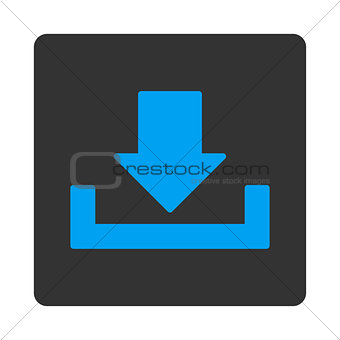 Download flat blue and gray colors rounded button