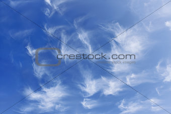 Group of fanciful white clouds