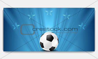 Bright abstract blue soccer background