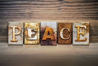 Peace Concept Letterpress Theme