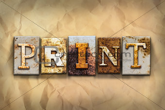 Print Concept Rusted Metal Type