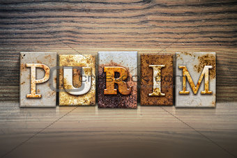 Purim Concept Letterpress Theme