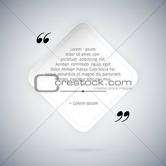 Quote on White Paper Sheet Template