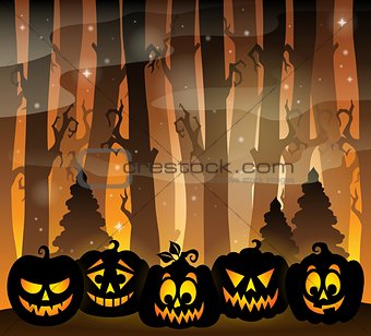 Pumpkin silhouettes theme image 2