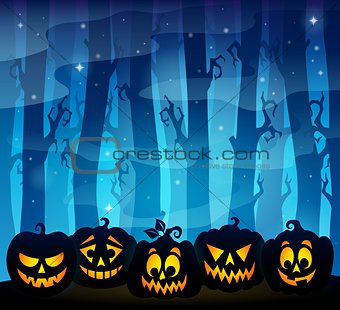 Pumpkin silhouettes theme image 3