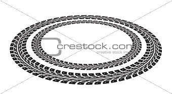 Tire tracks