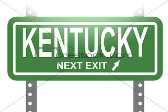 Kentucky green sign board isolated