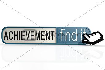 Achievement word on the blue find it banner