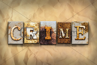 Crime Concept Rusted Metal Type