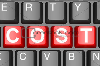 Cost button on modern computer keyboard