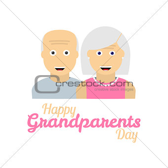 Grandparents day background with grandparents icons