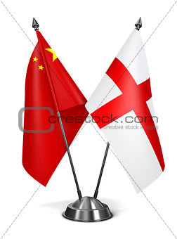China and England - Miniature Flags.