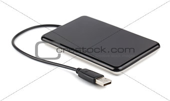 Black external hard disk