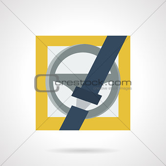 Driver protection flat vector icon