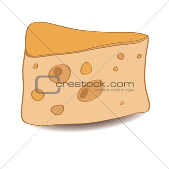 Vector piece of cheese