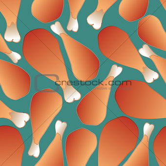 seamless pattern with chicken legs