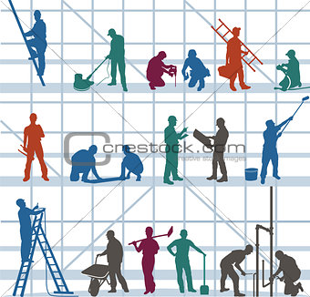 Construction workers and craftsmen