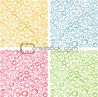 irregular concentric circles pattern set in different colors