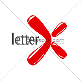 Abstract vector logo inflatable letter X