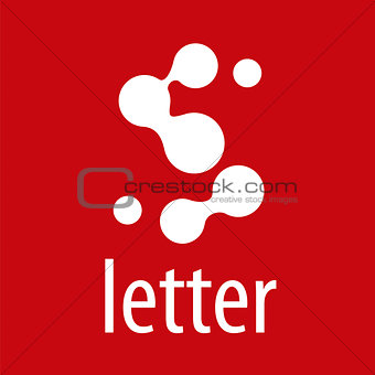 Abstract vector logo letter S from roundels