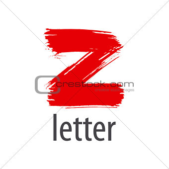 Creative vector logo red letter Z