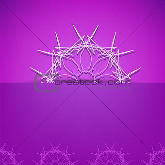 Abstract Ornamental Pattern on Pink Background