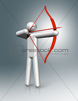 Archery 3D symbol, Olympic sports
