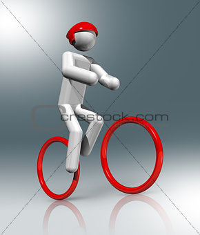Cycling Mountain Bike 3D symbol, Olympic sports