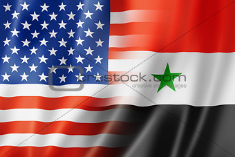 USA and Syria flag