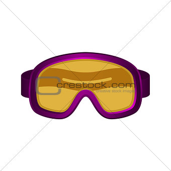 Ski sport goggles in dark purple design