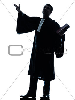 lawyer man pleading silhouette