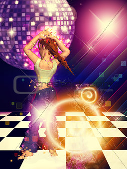 Girl on dance floor