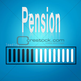 Pension blue loading bar