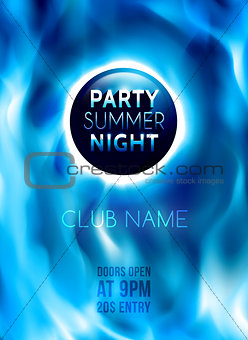 Night Club Colorful Flyer Template. Vector Illustration 
