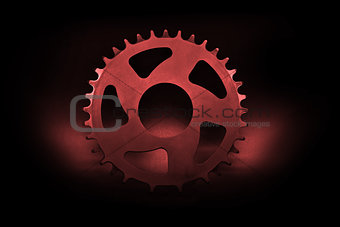 Red Bicycle chainring