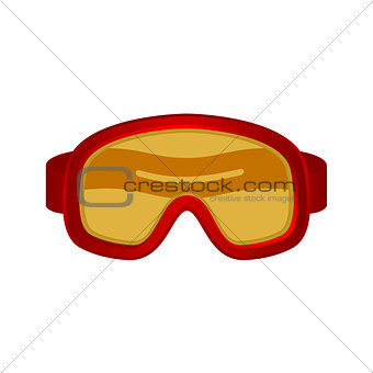 Ski sport goggles in red design