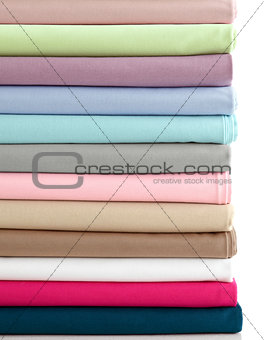 Colorful Fabric on White Background