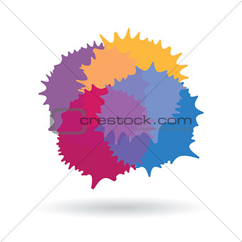 Colorful stains icon