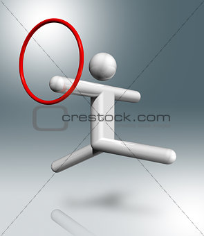 Gymnastics Rhythmic 3D symbol, Olympic sports