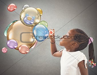 Teddy bear soap bubbles