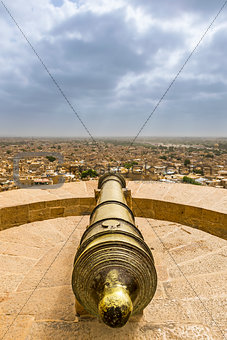 Cannon point at Jaisalmer Fort, Rajasthan, India