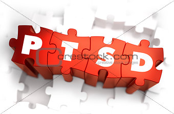 PTSD - White Word on Red Puzzles.