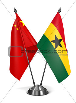 China and Ghana - Miniature Flags.