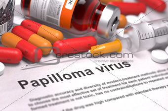 Papilloma Virus Diagnosis. Medical Concept. 