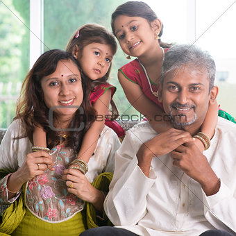 Indian family at home