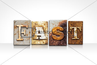 Fast Letterpress Concept Isolated on White