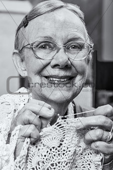 Nice Woman with Crochet