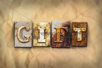 Gift Concept Rusted Metal Type