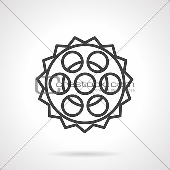 Chain sprocket line vector icon