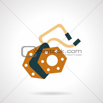Part for e-bike flat vector icon